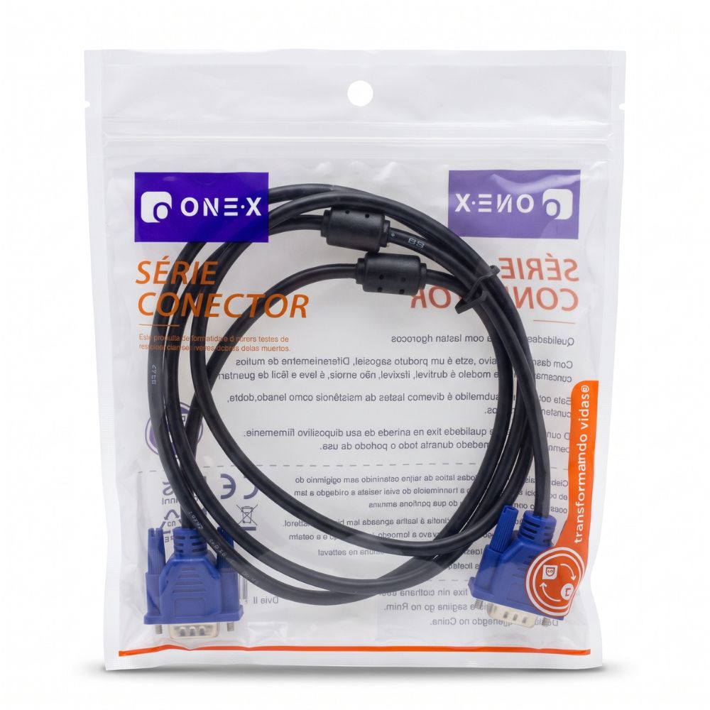 Cabo Vga Para Monitor 1.5 Mt Macho x Macho, Onex, 1201