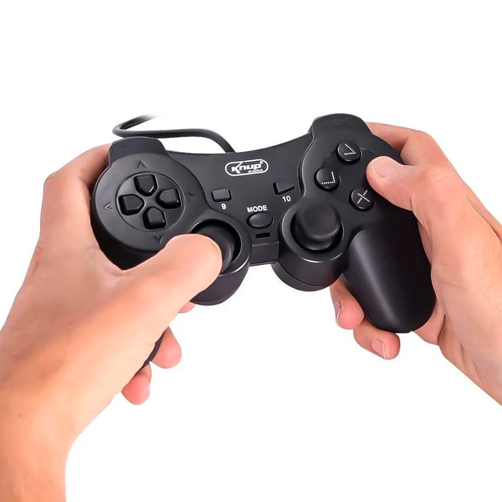 Controle com Fio USB para PC e Notebook, Joystick KP-CN701/S com Cabo - Knup