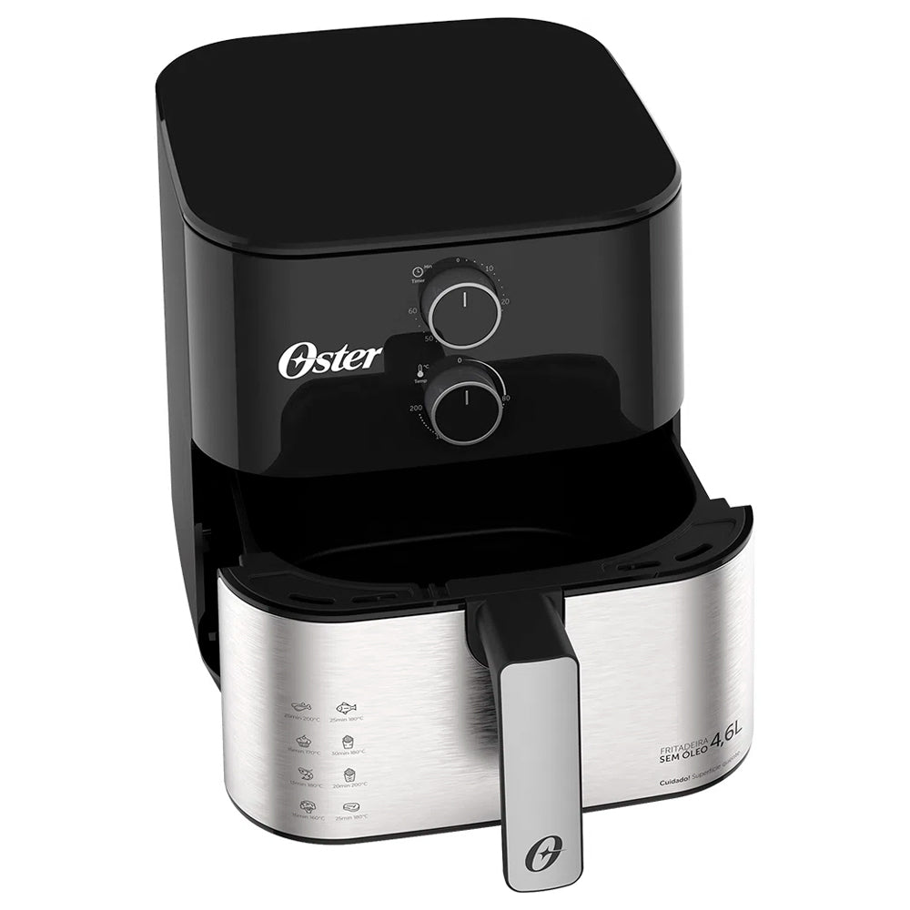 Fritadeira Elétrica Sem Óleo Oster Inox Compact 4,6 Litros- OFRT520, 220V