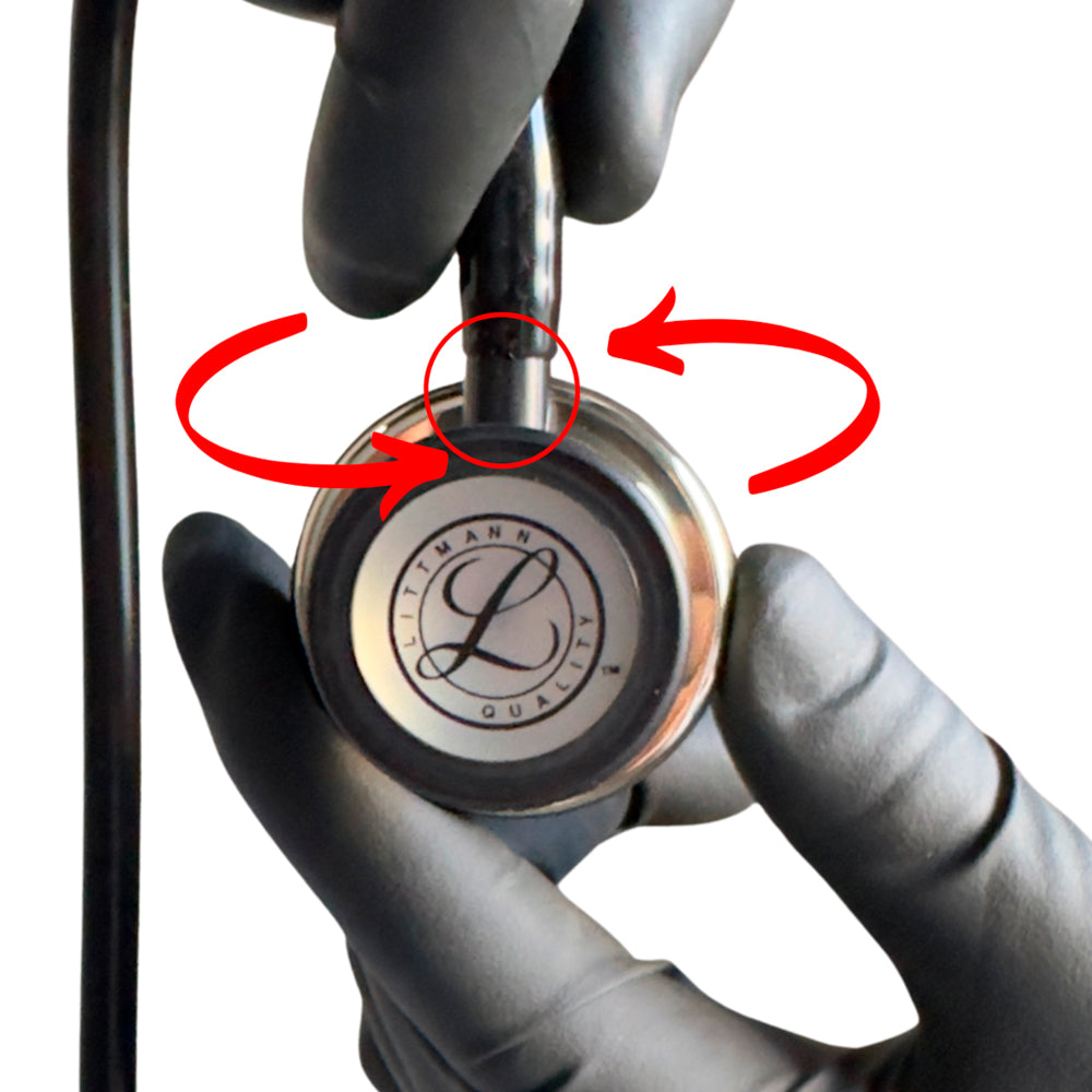 Estetoscópio 3M Littmann Classic III Preto com Champanhe Espelhado e Conector Preto - 5861