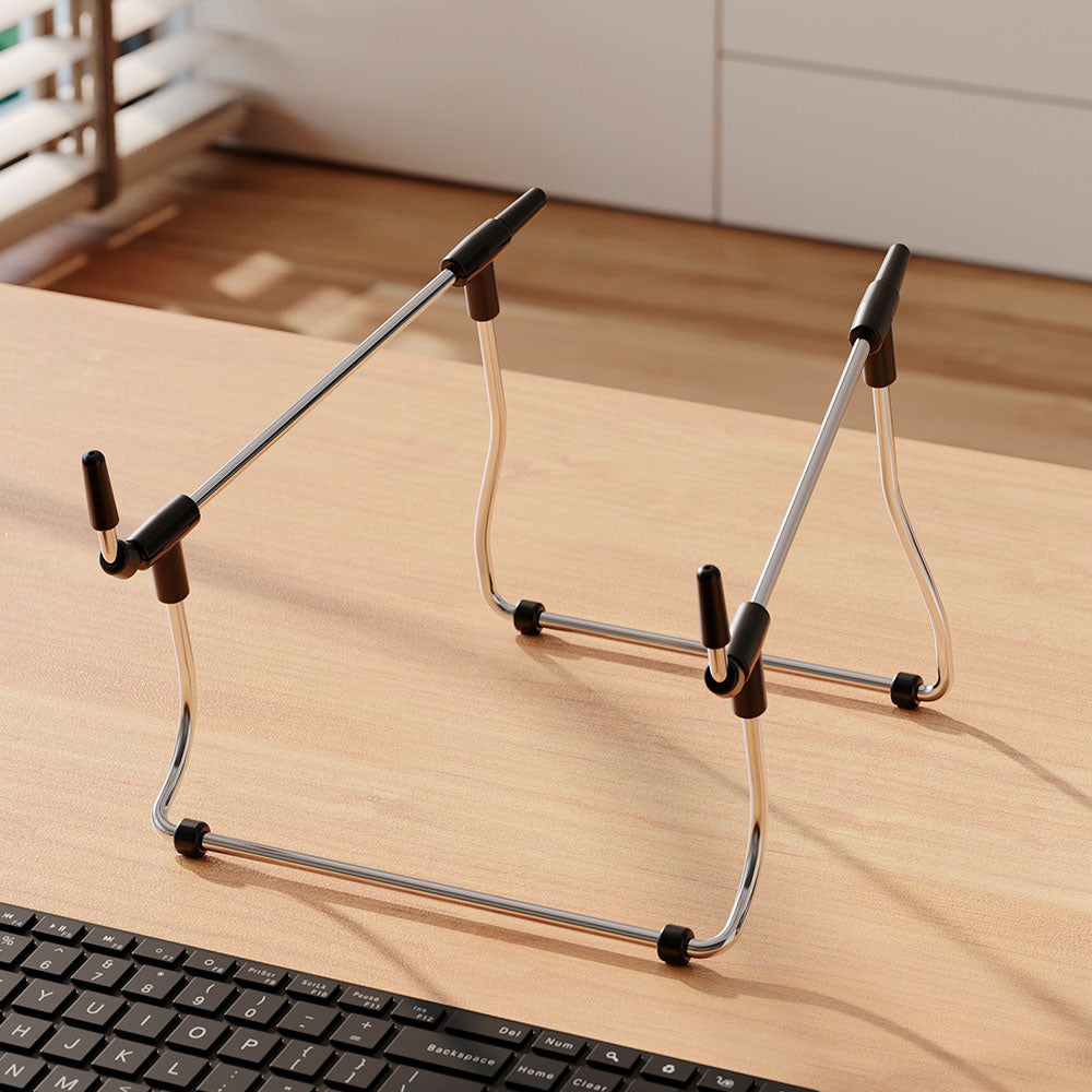 Suporte Para Notebook, Ergonômico, Ajustável, Acabamento Steel Cromo, Conforto e Estabilidade - Cromo