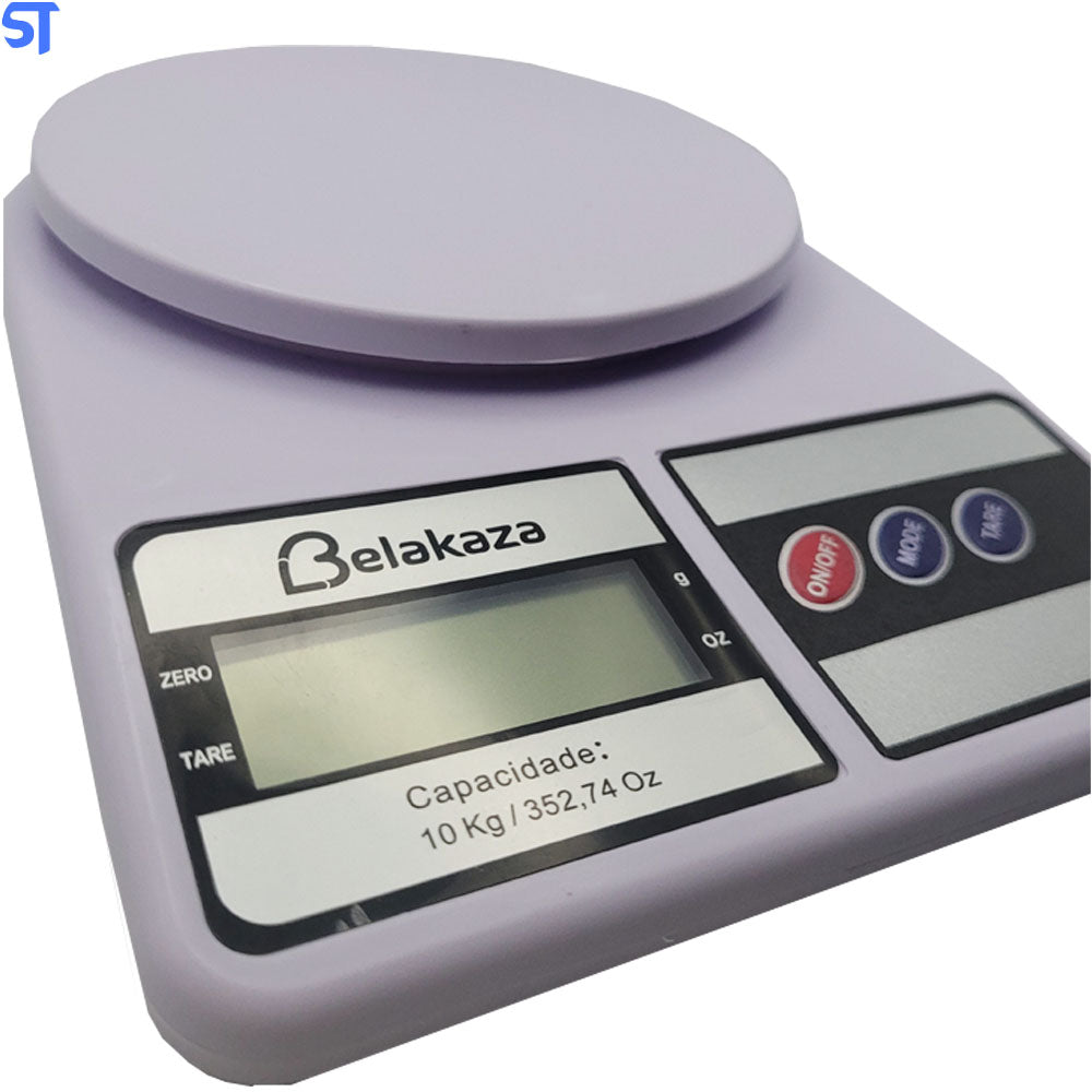 Balança Digital LCD De Alta Precisão Eletrônica Até 10 Kg Belakaza- KZ-1001