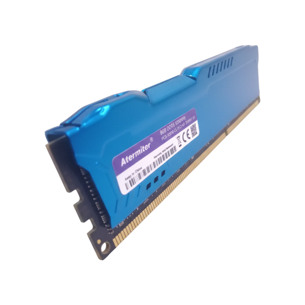 Memória RAM Gamer Desktop Atermiter 8GB 1600MHz DDR3, PC3-12800-CL11, DIMM, 1.5V, com Dissipador Azul
