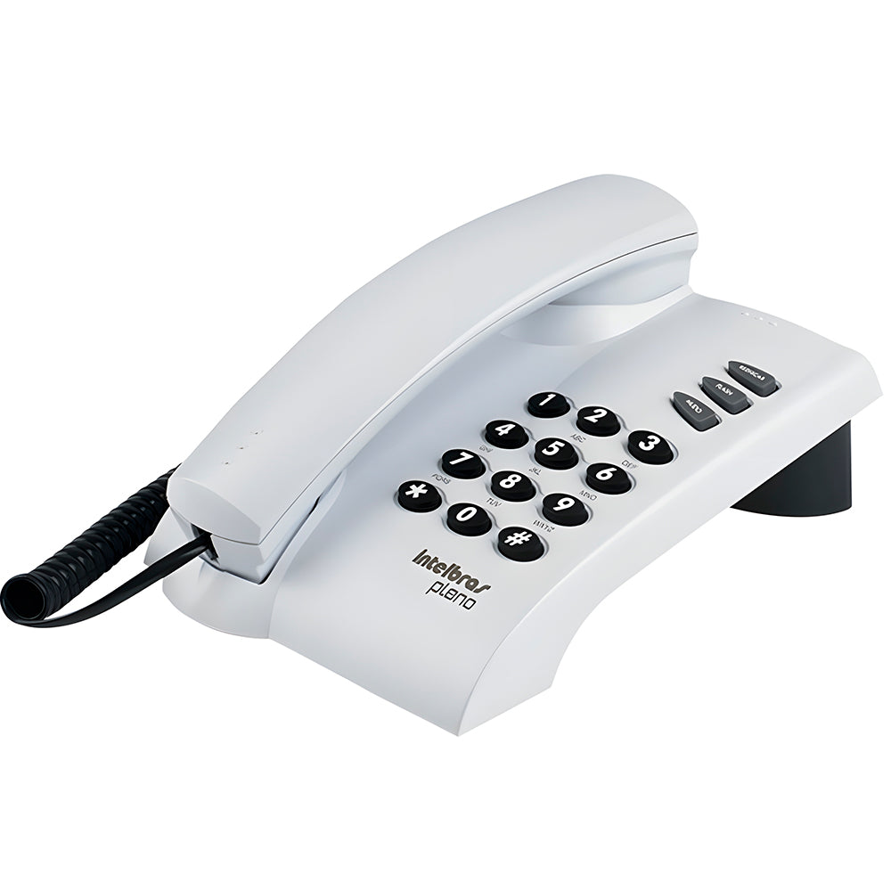 Telefone Intelbras Pleno Alámbrico Com Fio Sem Chave De Bloqueio - Cinza Ártico