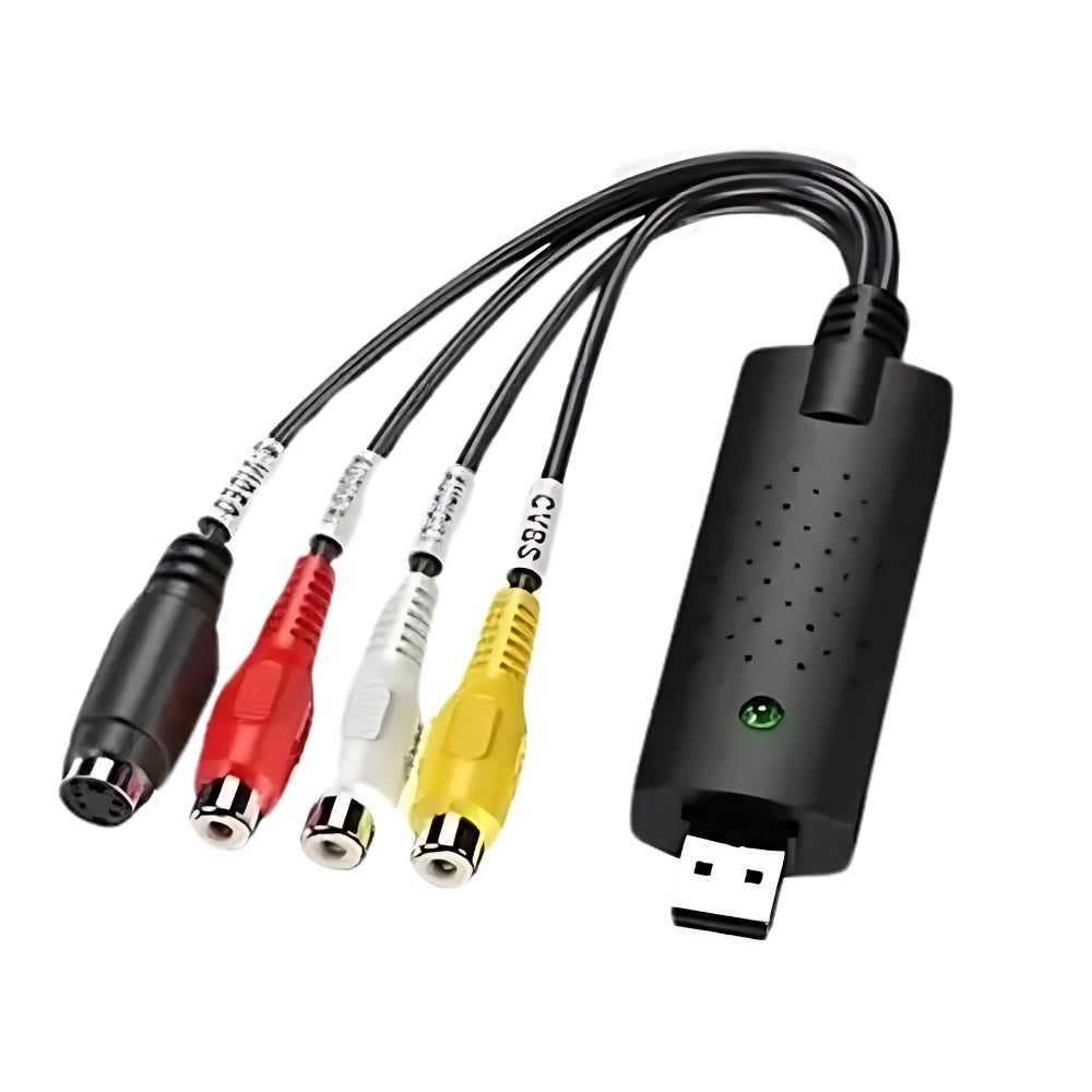 Placa de Captura FY-707 USB 2.0 - Áudio e Vídeo DVR com Entrada S-Vídeo e RCA para Digitalização