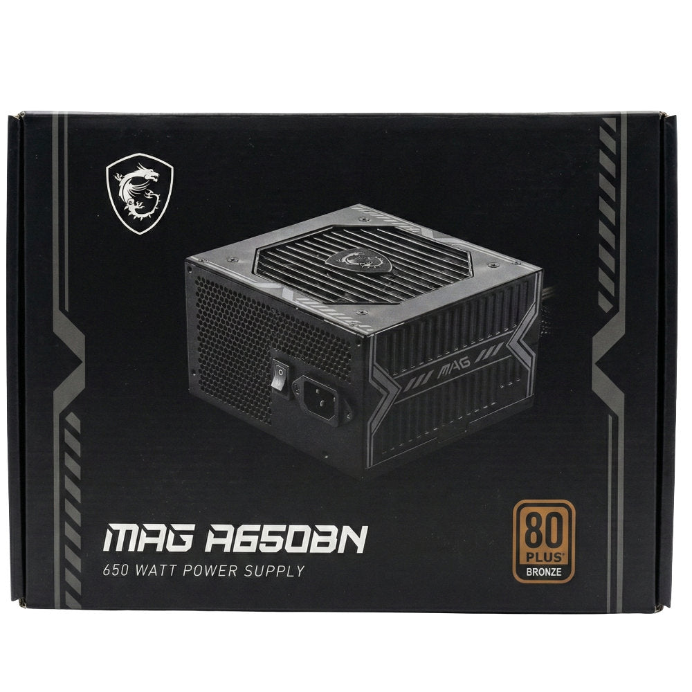 Fonte ATX Gamer MSI MAG A650BN 650W 80 Plus Bronze PFC Ativo com Cabo
