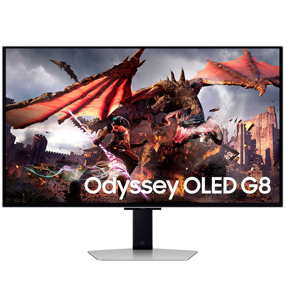 Monitor Gamer Samsung Odyssey OLED G8 32" 4K 240Hz 0.03ms TV com AI - Prata