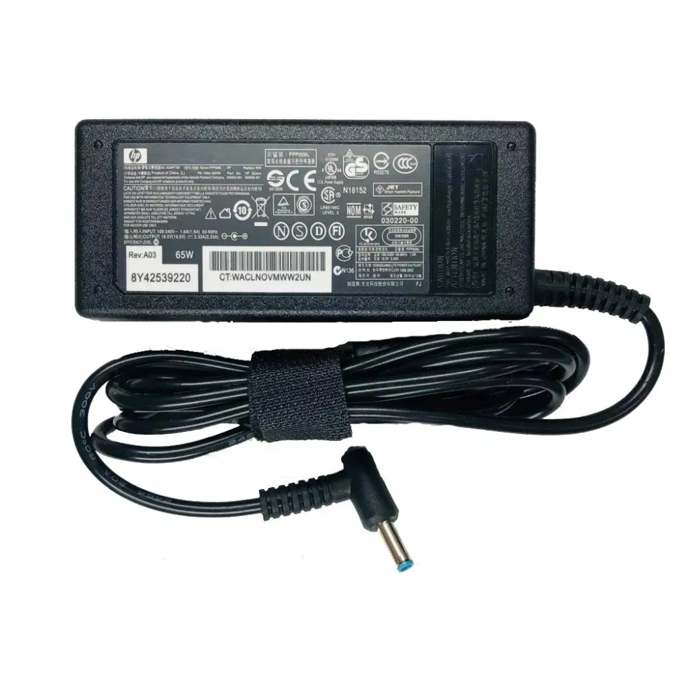 Fonte Notebook Hp 19,5v 3,33a 65w Ppp009C Pino Azul  4.5mx 3.0m
