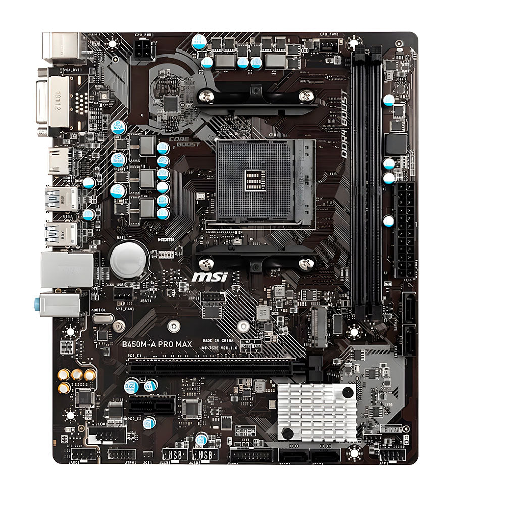 Placa Mãe MSI B450M-A Pro Max, AMD AM4, Micro-ATX, DDR4