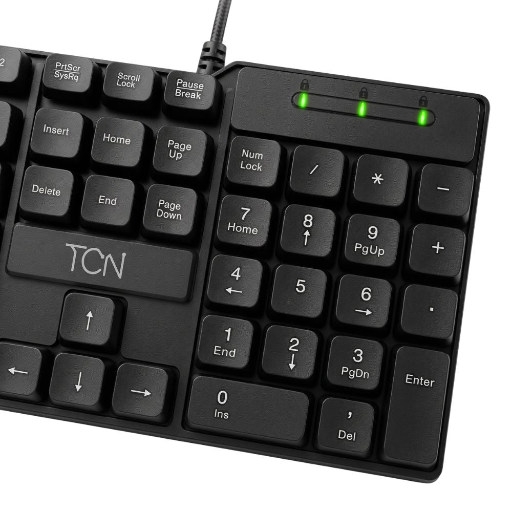 Teclado USB Slim, Plug and Play TCN, ABNT2, 107 Teclas