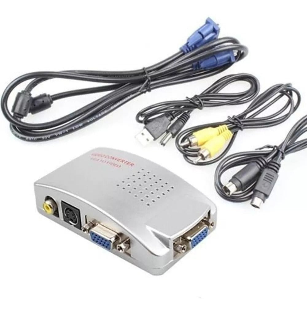 Conversor PC TV De Vga Para AV com Saídas S-vídeo E Vga Rca Alta Resolução Xtrad XT-5555