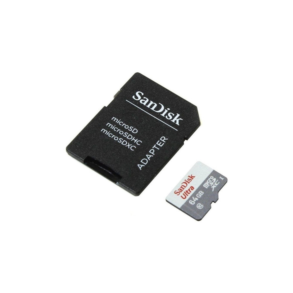 Cartão SanDisk Ultra MicroSDXC 64GB UHS-I Classe 10 A1 100MB/s Full HD c/ Adaptador SD p/ Android SDSQUNR-064G-GN3MA