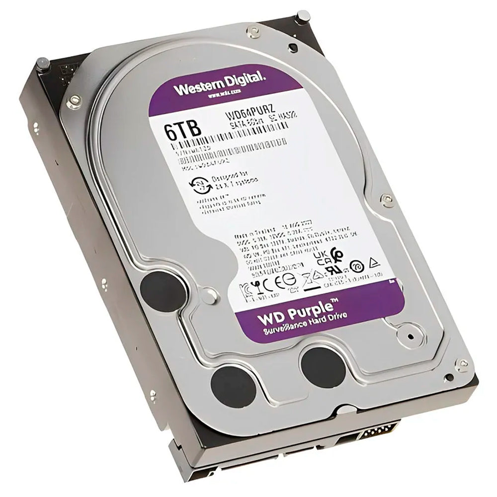 HD Para DVR 6TB, SATA3, 5400RPM, 265MB - Western Digital (WD64PURZ)