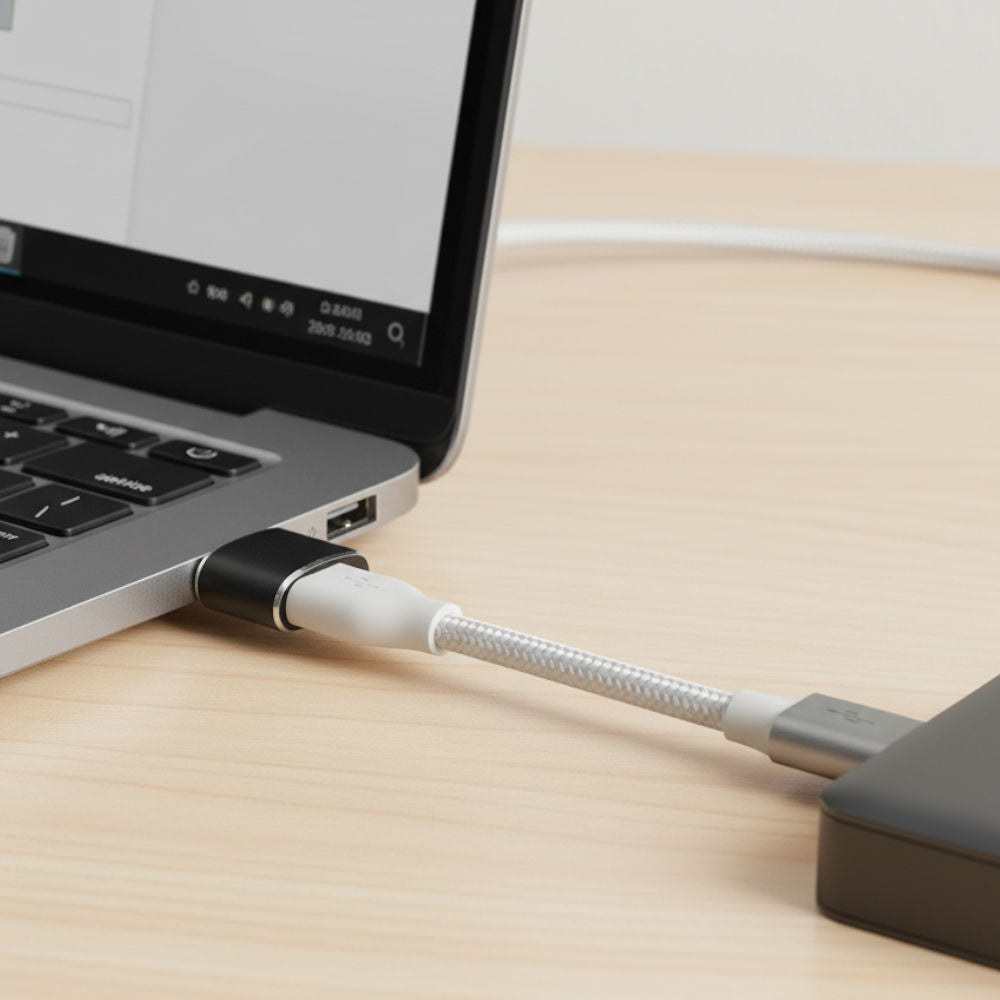 Adaptador OTG USB-C (Fêmea) Para USB 3.0 e 2.0 (Macho) Carga e Dados, Victory - Preto
