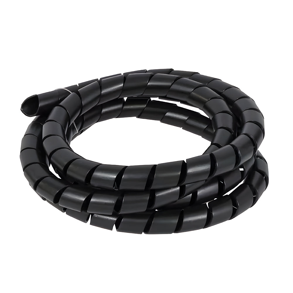 Organizador Espiral Para Cabos E Fios, Diametro 19mm X 1 Metro - Preto
