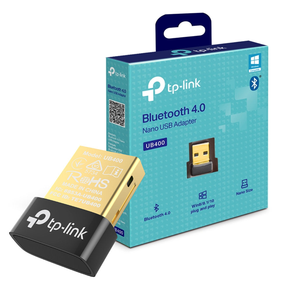Adaptador Bluetooth 4.0 TP-Link UB400 Nano USB PC Windows 11/10/8/7 - Preto