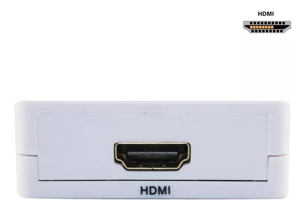 Mini Conversor Conversor Áudio Vga Para Av Rca Adaptador Video 1080p