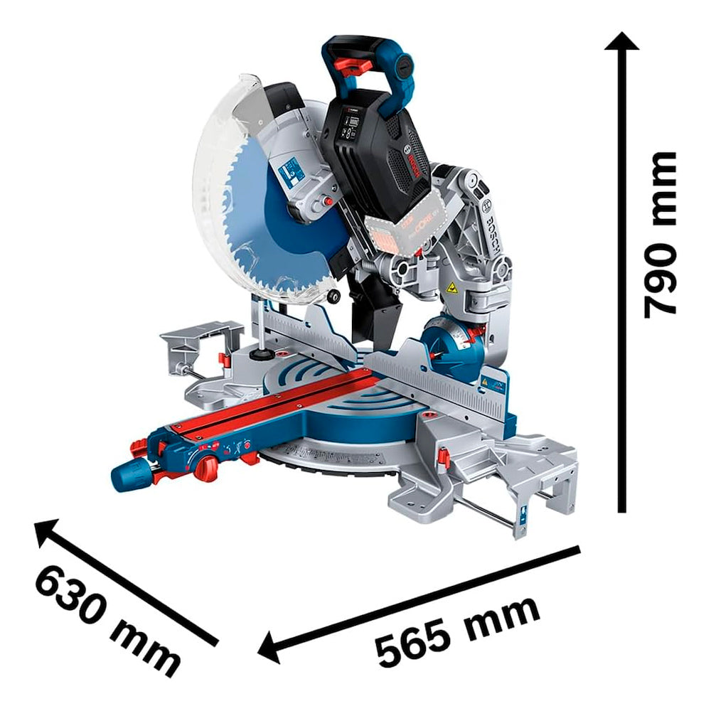 Serra Esquadria Bosch GCM 18v 305 GDC 2000w 18v Sb, Com Disco, Biturbo Brushless, Portátil á Bateria