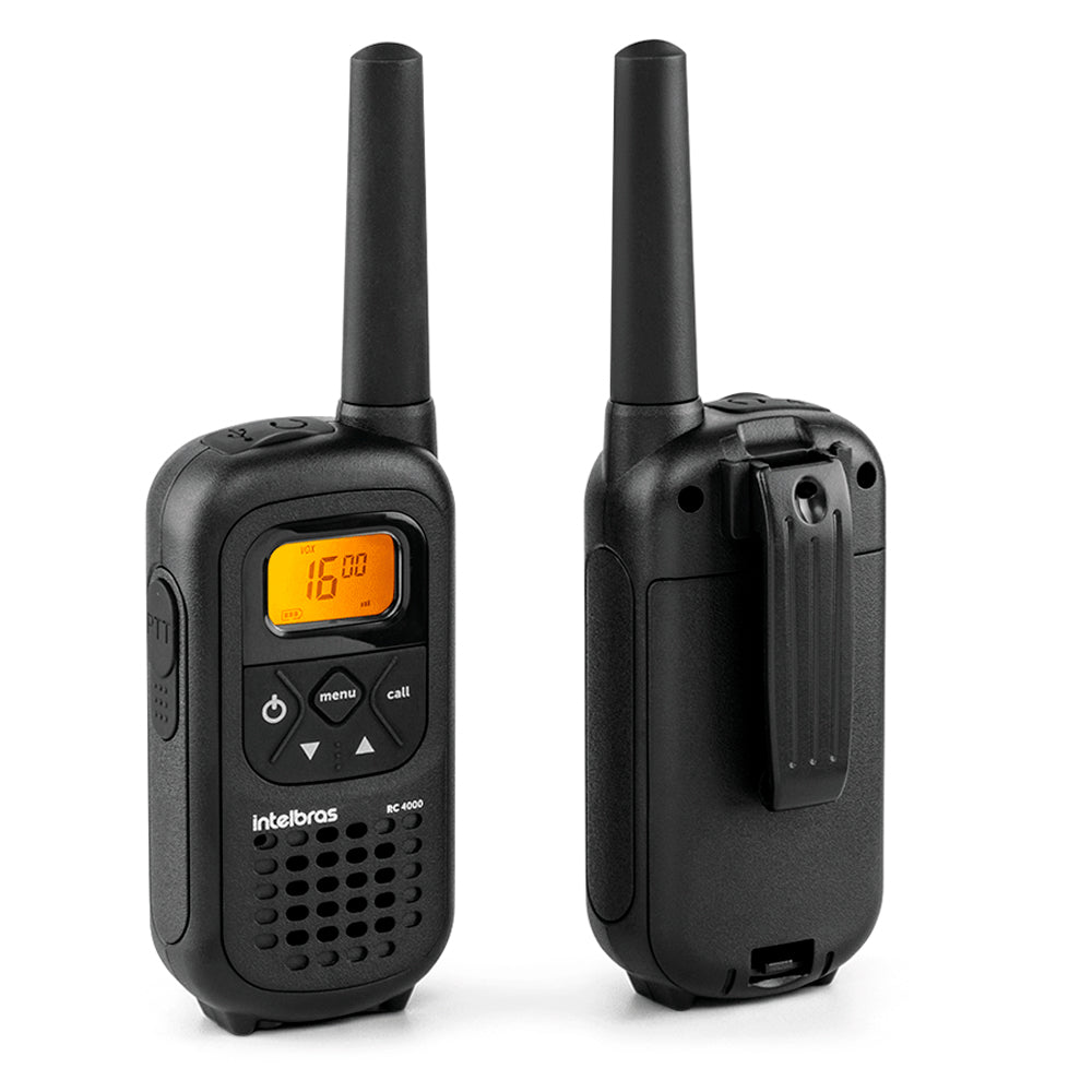 Rádio Comunicador Walk Talk Com 26 Canais Intelbras RC 4002 - Preto