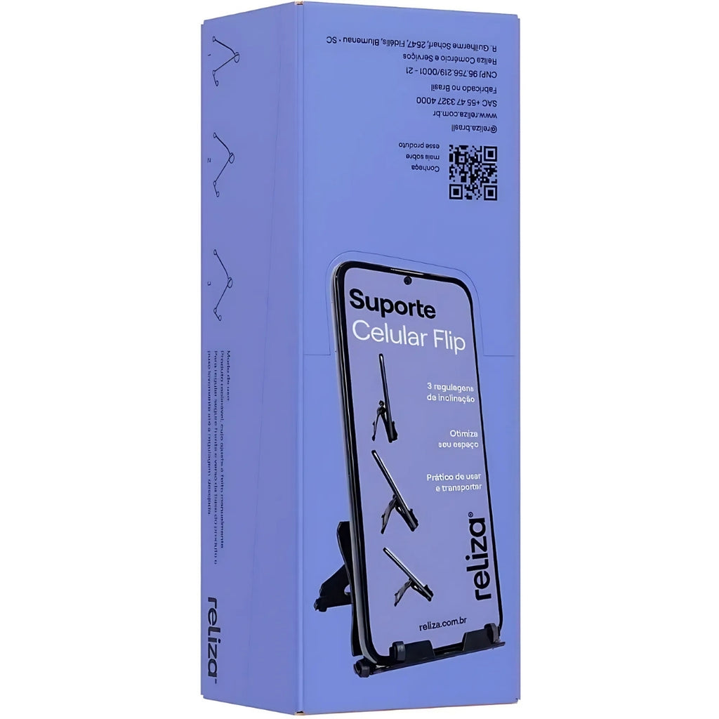 Suporte Dobrável para Celular Flip, Portátil, Leve e Colorido (Cores Sortidas)