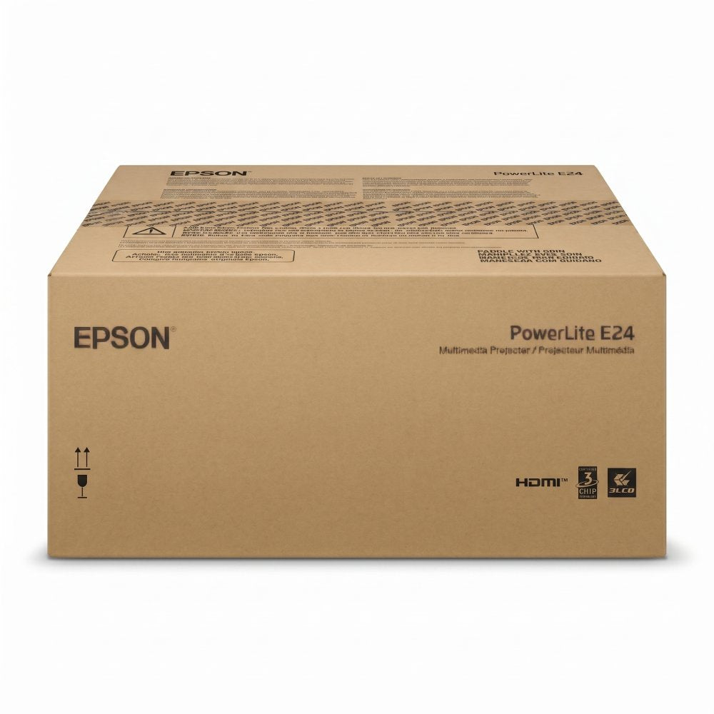 Projetor Epson PowerLite E24, 3.600 Lúmens, Bivolt, XGA, HDMI e USB, Branco - V11HB51021