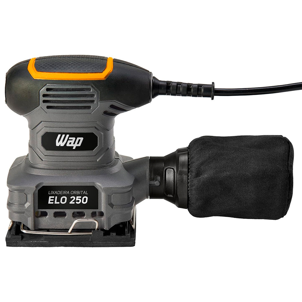Lixadeira Orbital WAP Elo 250 Ergonômica Coletor De Pó Com 1400 Orbitas Por Minuto 250W 220V