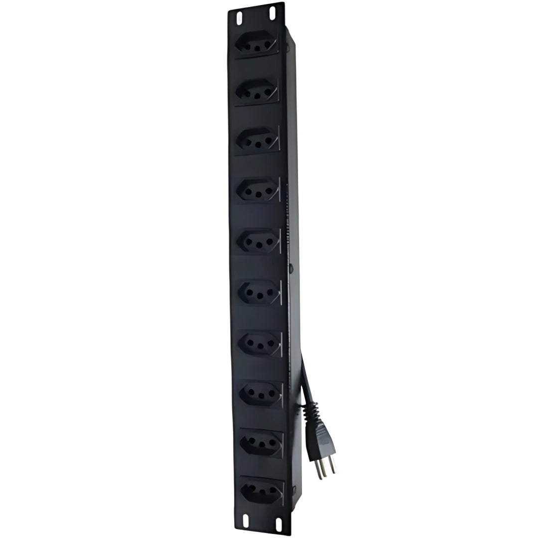 Régua Para Rack 19 de 10 Posições, 10 Amperes, Para Rack Servidor - MAX ELETRON