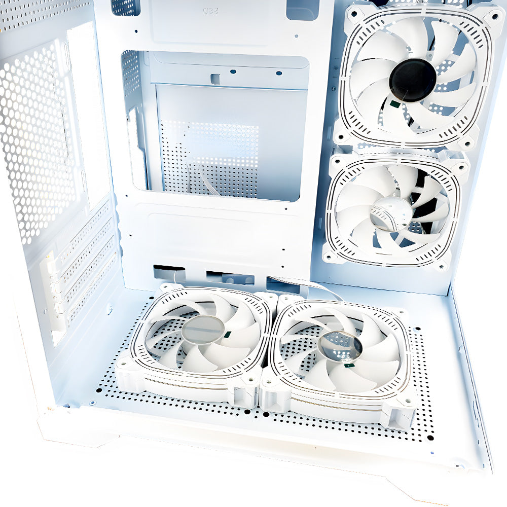 Gabinete Gamer Aquario Branco GB1791 Hayom, Com 4 Fans RGB, Micro-ATX