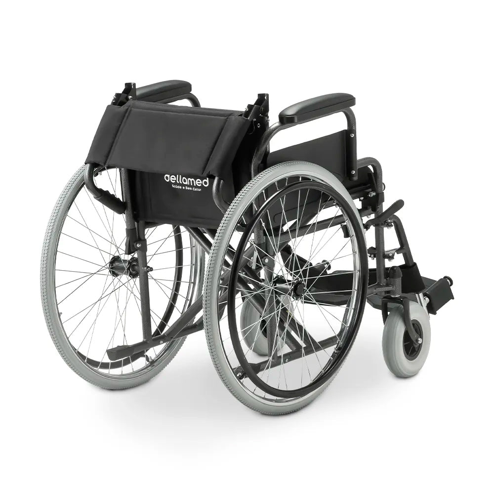 Cadeira de Rodas Aço Dobrável até 120 Kg D400 Dellamed - Tamanho 46