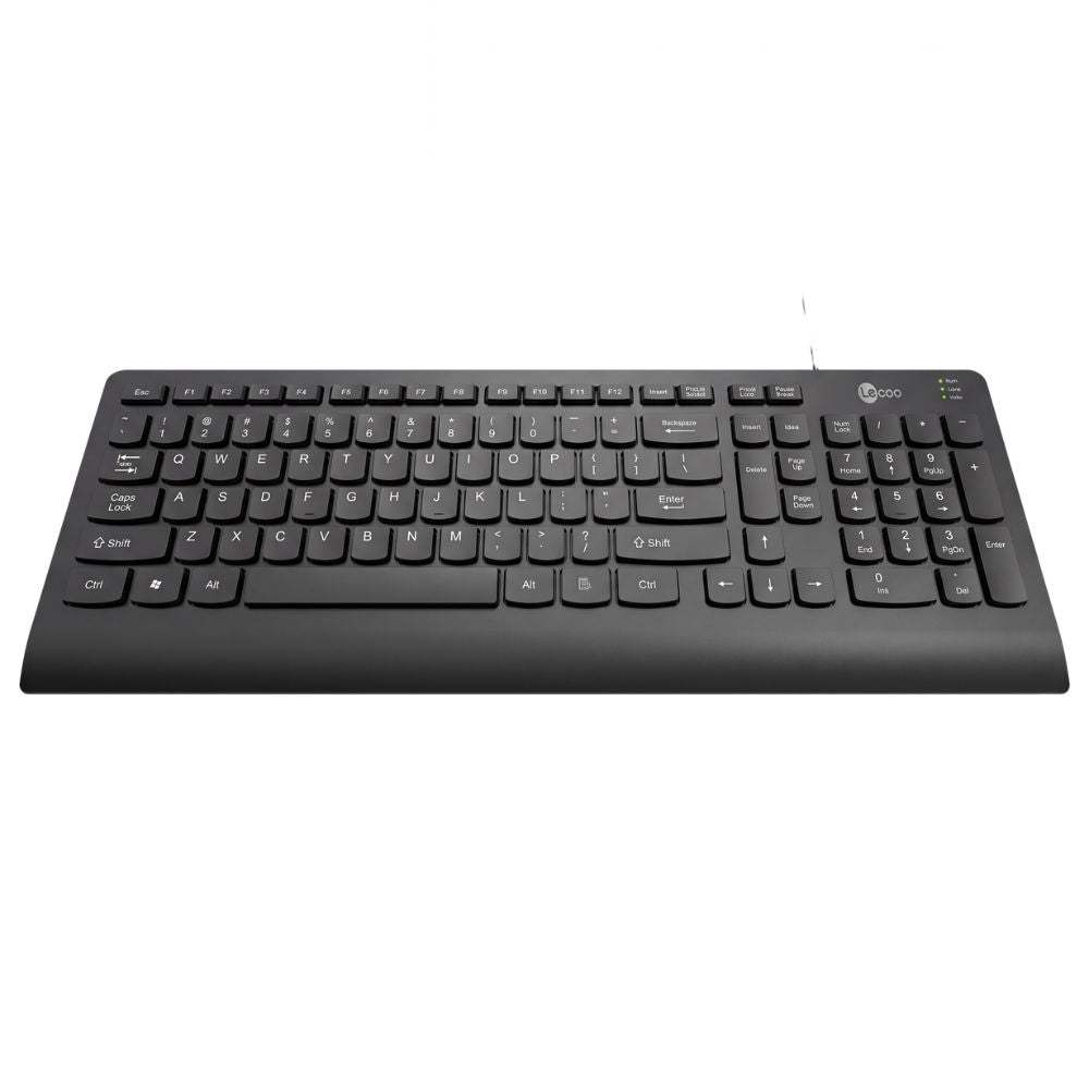 Teclado USB Lecoo KB103 - ABNT2 - Teclas de Perfil Baixo, Preto