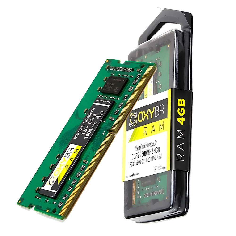 Memória Ram Notebook OxyBR DDR3 4GB 1600MHz