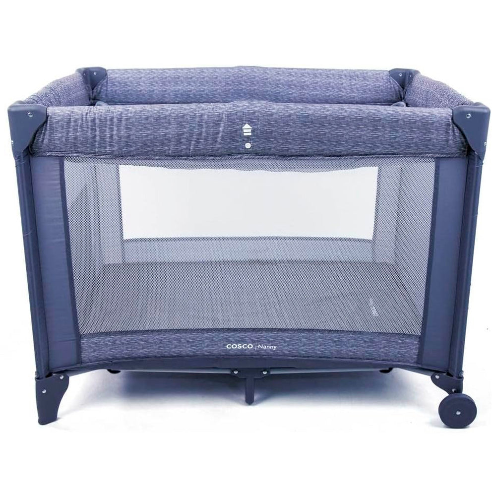 Berço Portátil Cosco Nanny 2 Níveis de Altura - de 0 a 18kg, Azul Rajado