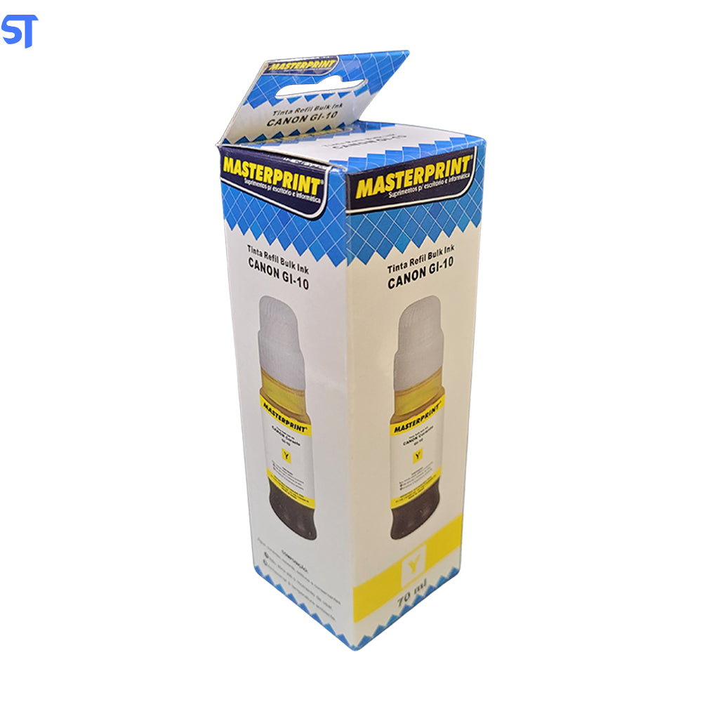 Refil de Tinta Compatível Canon Bulk Ink GI-10 Corante Amarelo 70ML MasterPrint