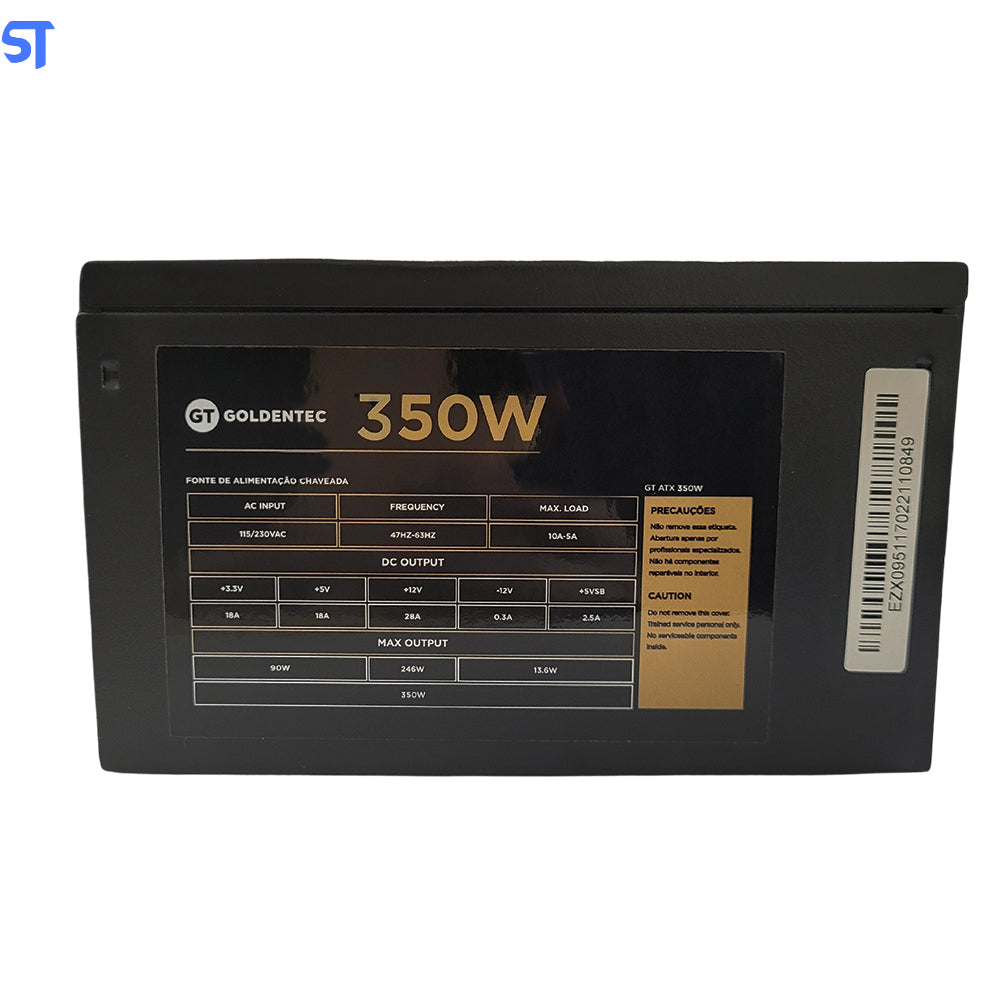 Fonte de Alimentação Atx Potencia Real 350W Goldentec - G350 -Gt350