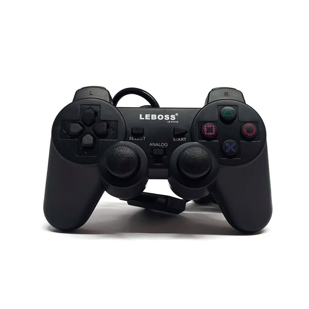 Controle Compatível Playstation 2, Com Joystick Analógico Digital, Com Fio