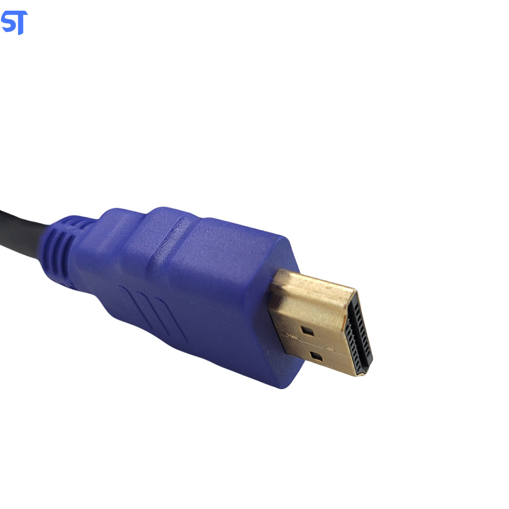 Cabo HDMI 2 Metros Reforçado Macho x Macho ( Dual Comp ) Ponta Azul