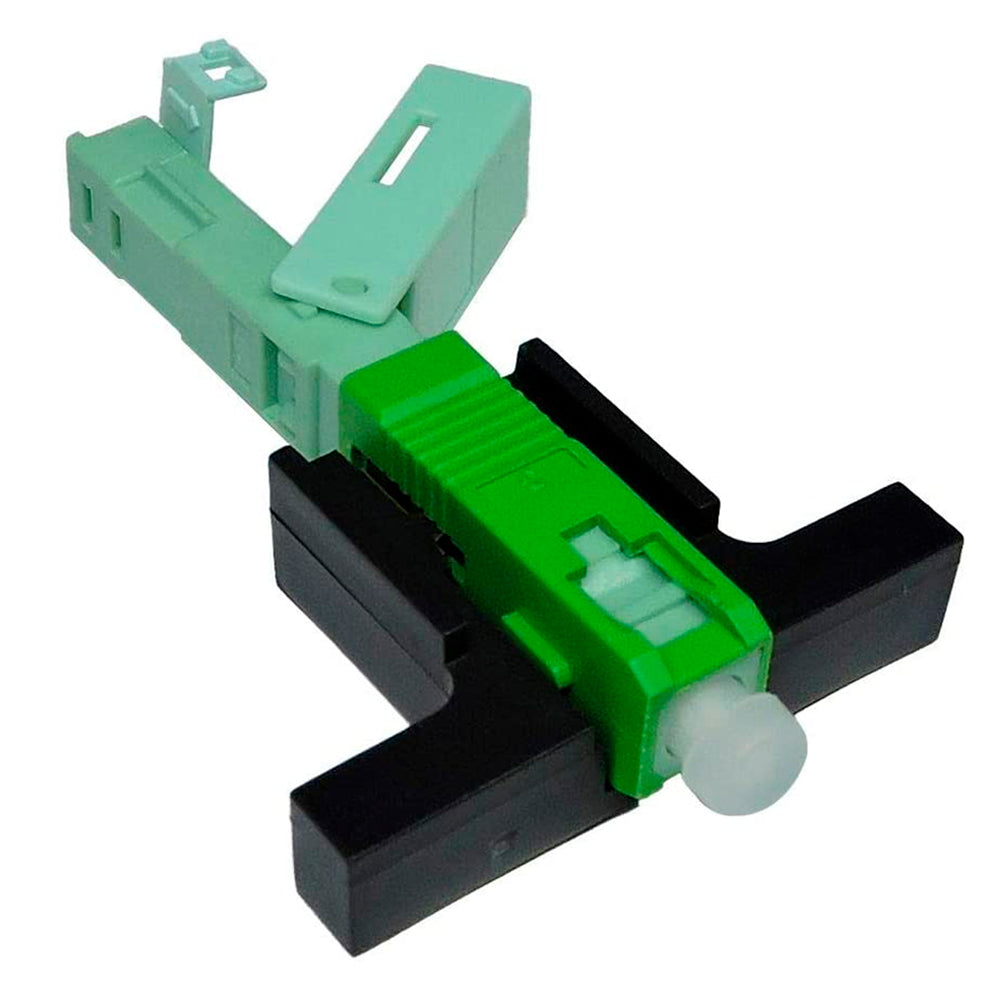 Conector Óptico, Tipo Fast, Com Trava, One Click, SC/APC, Verde