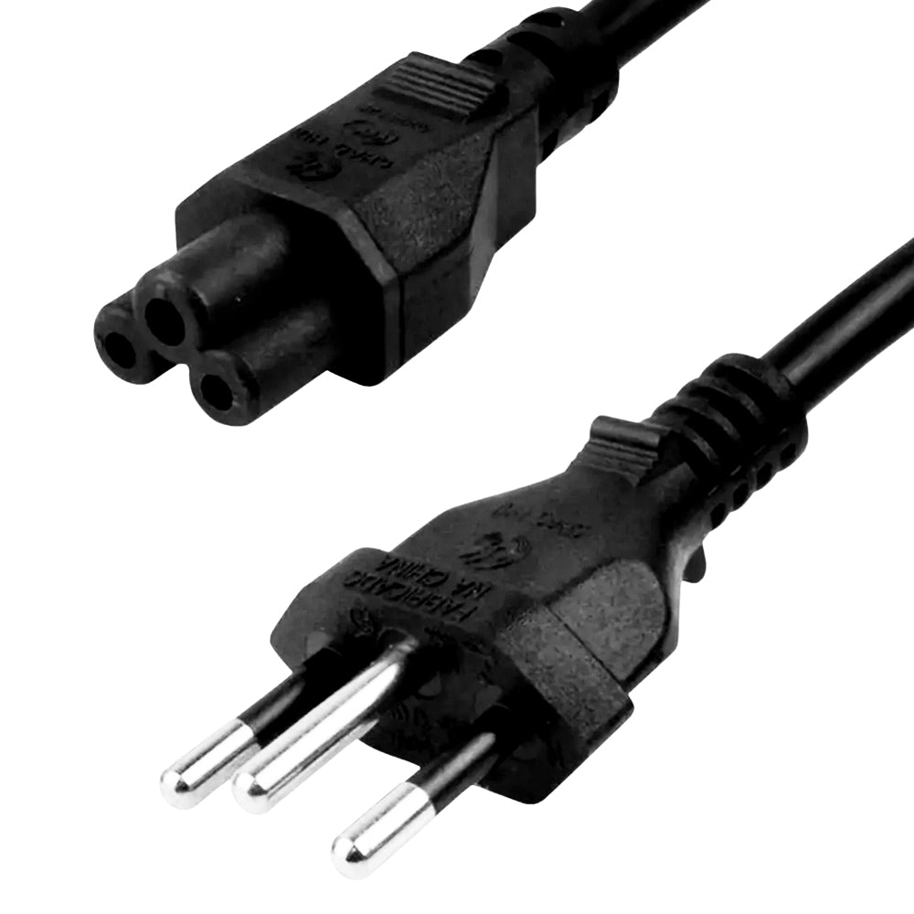 Cabo de Força Tripolar 1,5 Metros, Para Fonte de Notebook, Tipo Mickey, 3 x 0,5m, OD6.8, Next Trad - 03498