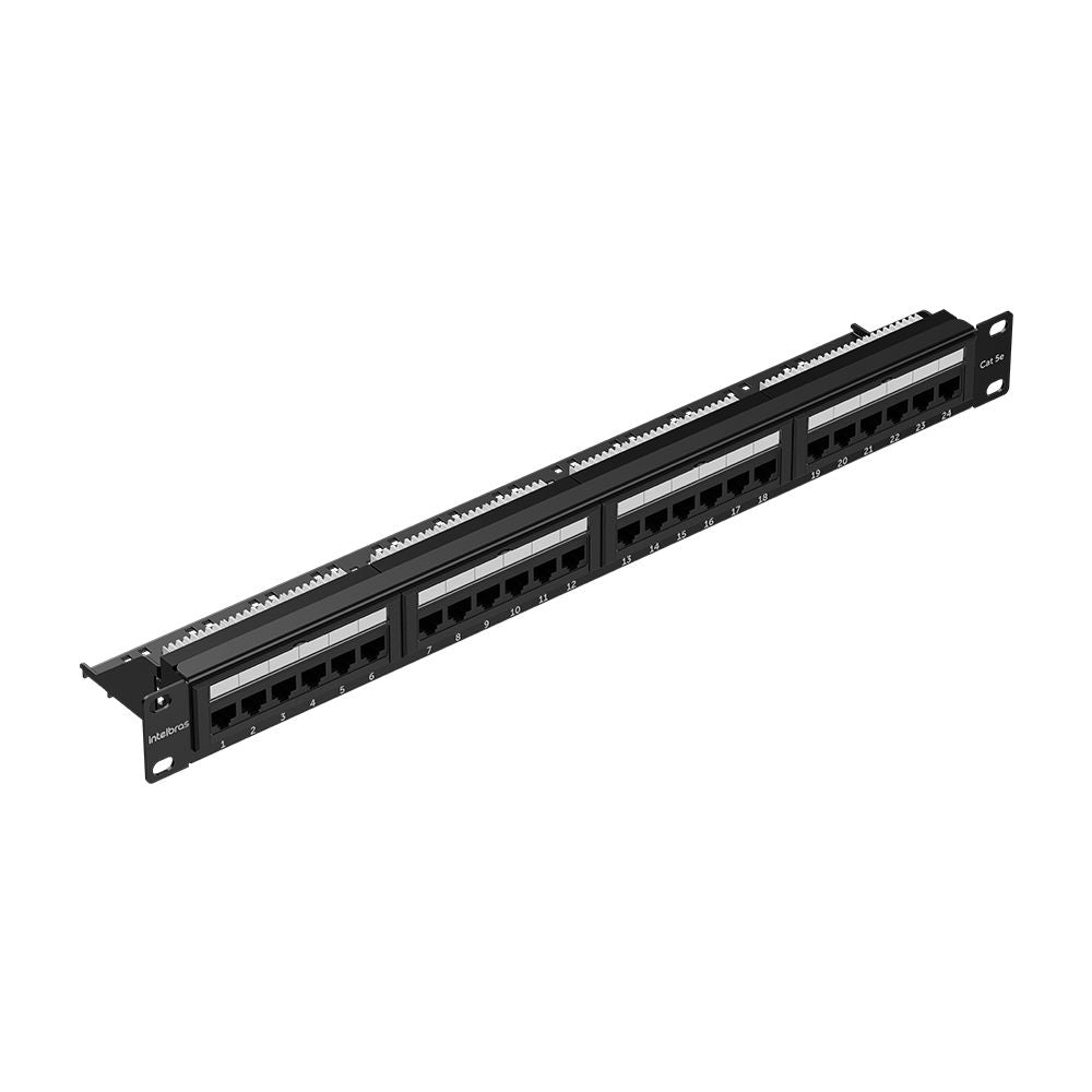 Patch Panel Impact Lan Cat5e 24 Portas, PP524 Intelbras