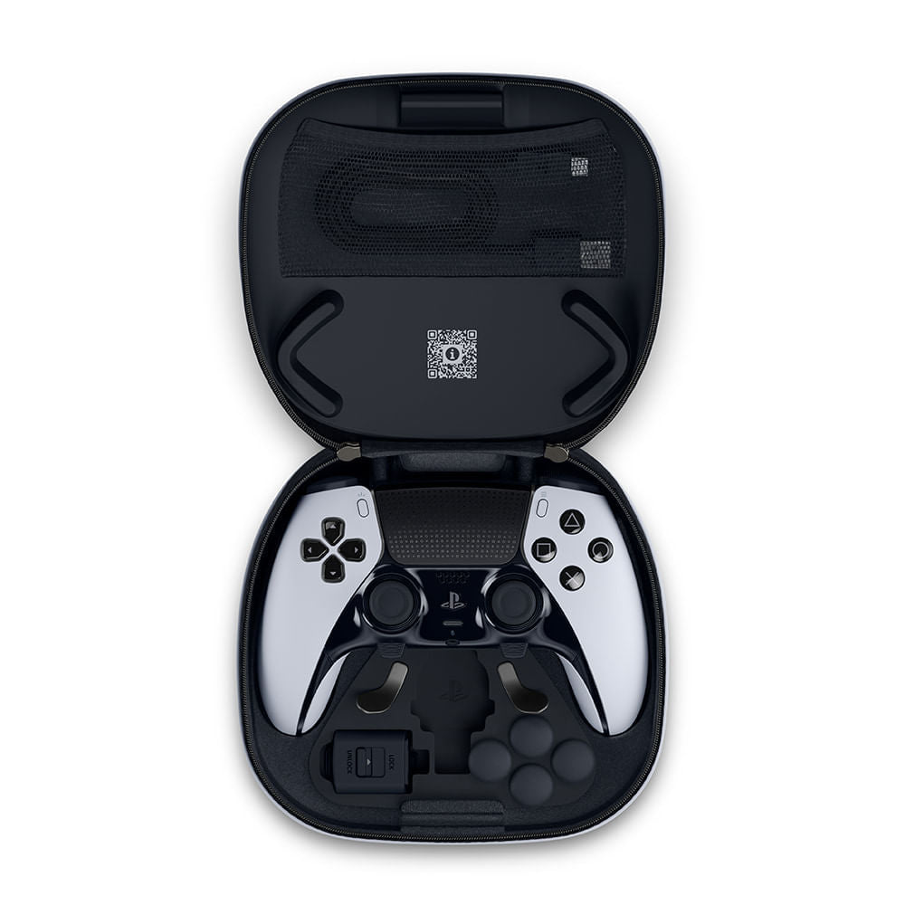 Controle Sony DualSense Edge Wireless PS5, CFI-ZCP1WY, USB-C, Áudio P2, Bateria Recarregável, Branco