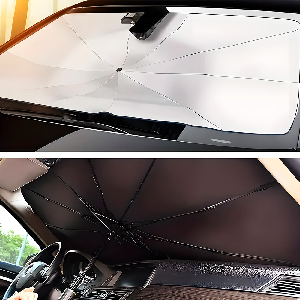 Cobertura Guarda Sol de Carro, Para-Brisa, Dobrável, Proteção UV, Preto