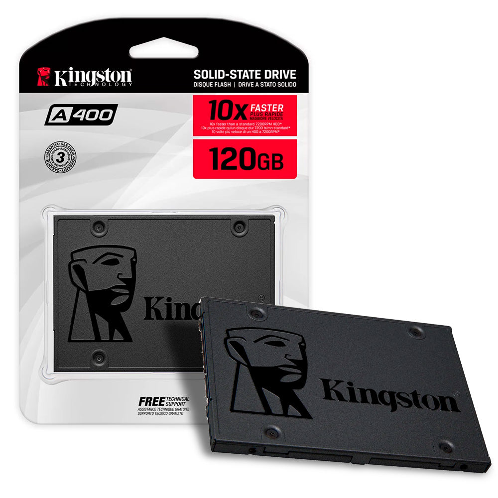 HD SSD Kingston A400 120GB 2.5" SATA Rev. 3.0 6Gb/s SA400S37/120GCN - Cartela