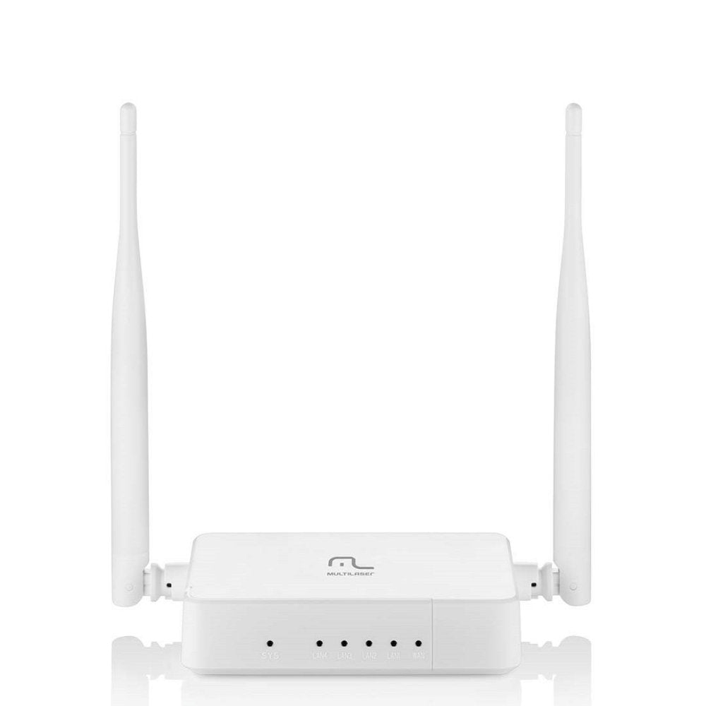 Roteador Multilaser RE170 300Mbps Wireless Bivolt 2.4GHz Homologado 2 Antenas Fixas Com Alcance de 5dBi