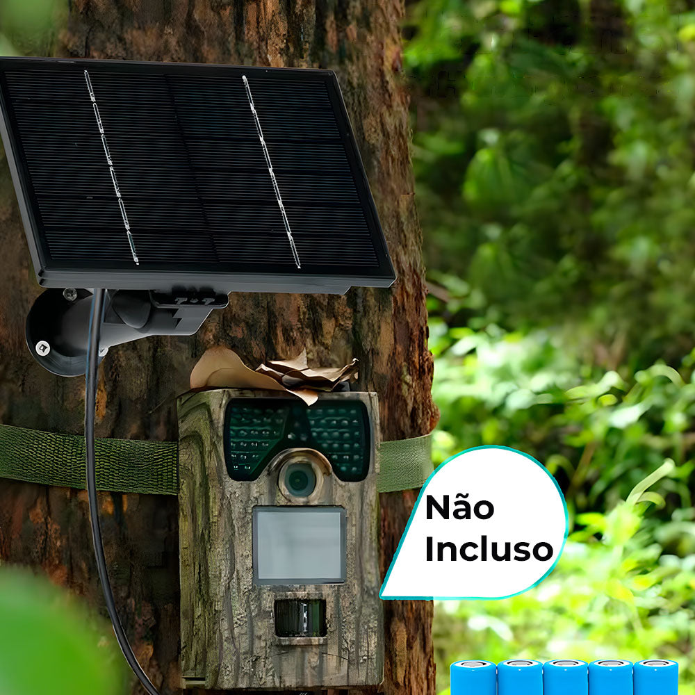 Placa Painel Solar 4W Com Cabo Carregador DC 12V e Controle Temporizador - Preto