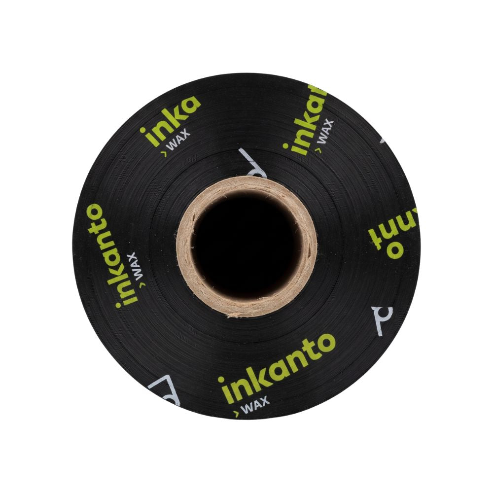 Ribbon de Cera Inkanto 110mm x74 Metros Tubo 0,5" 12,7mm AWR1  Zebra, Argox, Elgin, Godex, Datamax e Intermec/Honeywell