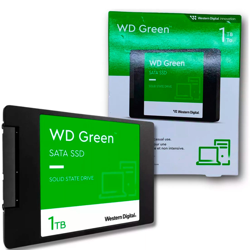 HD SSD WD Green 1TB SATA Leitura 545Mbps Gravação 430Mbps Western Digital WDS100T3G0A