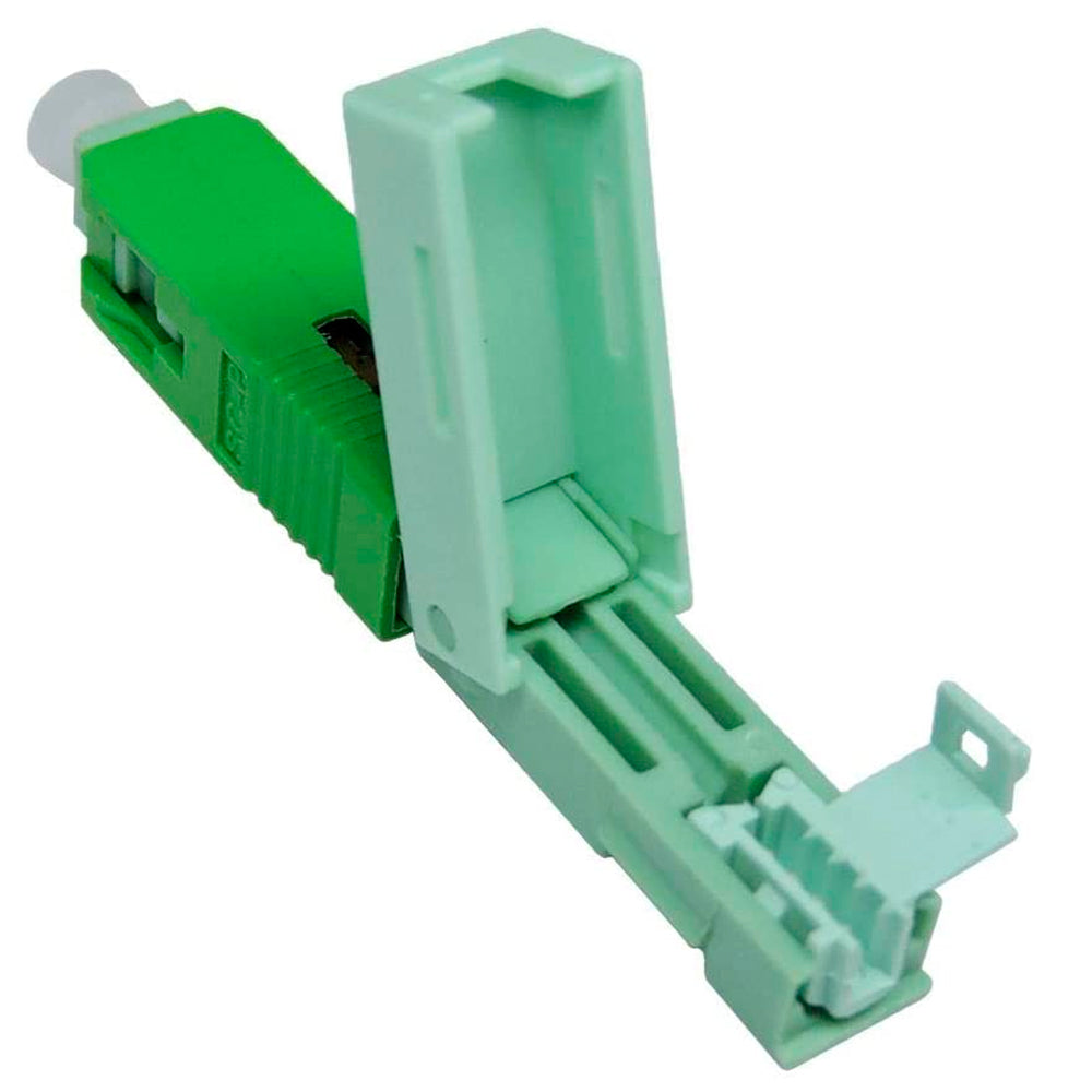 Conector Óptico, Tipo Fast, Com Trava, One Click, SC/APC, Verde