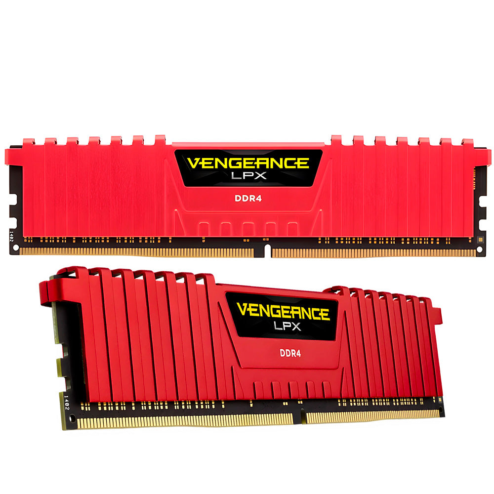 Memória RAM Desktop 8GB DDR4 2666MHz 1.20V PC4-21300 BANSHEE CORSAIR VENGEANCE LPX C14 Vermelho  - CMK8GX4M1A2400C14R