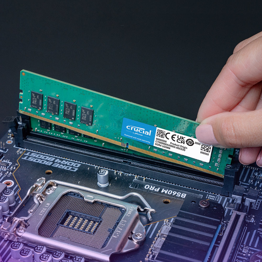 Memória RAM Desktop Crucial 32Gb DDR4 3200Mhz UDIMM 1,2V Cl22 (CT32G4DFD832A)