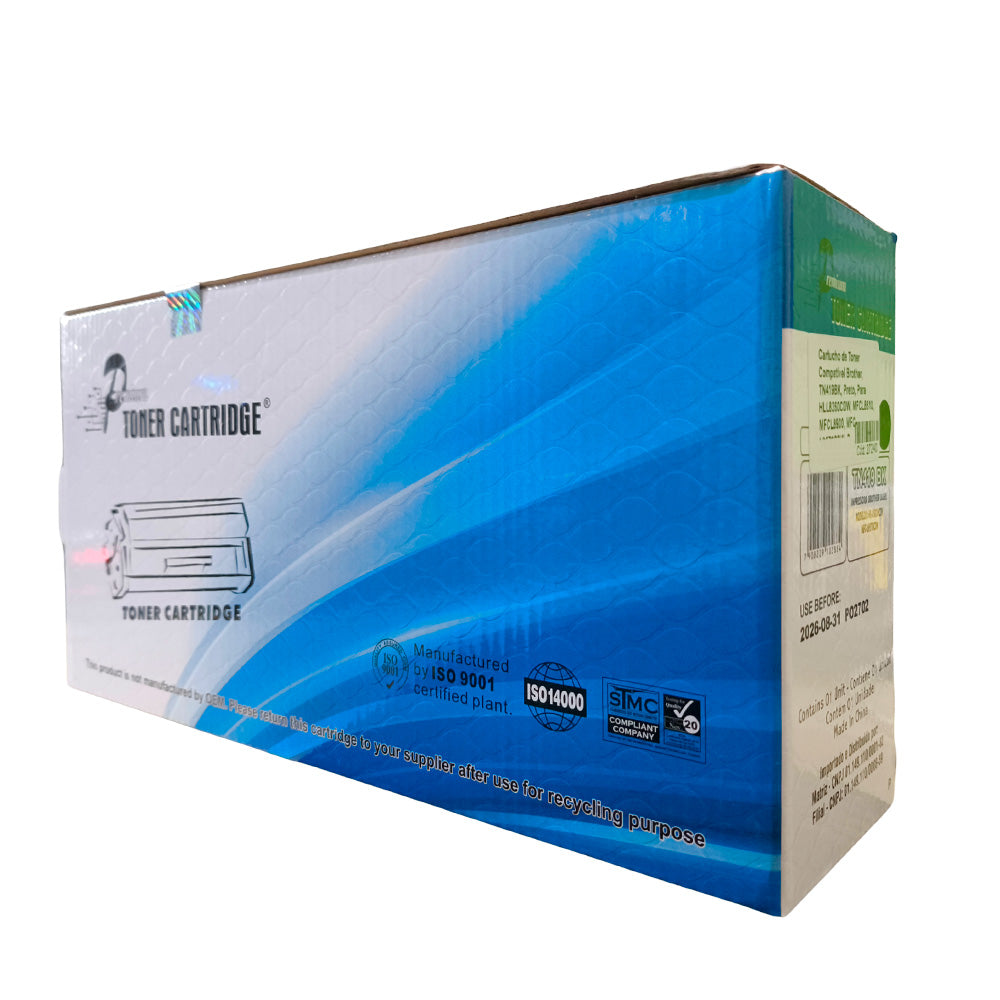 Cartucho de Toner Compatível Brother, TN419BK, Preto, Para HLL8360CDW, MFCL8610, MFCL8900, MFC-L9570CDW, Premium 9K